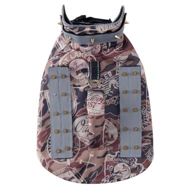 Imagem de HDKUW Colete para cães pequenos com alça – Peitoral tático protetor antimordida e predador, ajuste ajustável com anel em D e forros respiráveis, café P