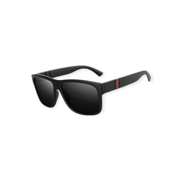 Imagem de Óculos de Sol Masculino Polarizado Armação Texturizada LukeSports – Estilo Esportivo – Armação Texturizada (Preto)