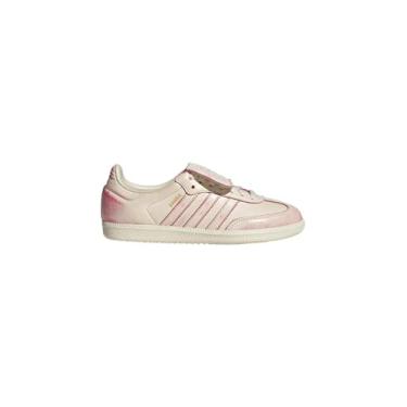 Imagem de adidas Samba LT Tênis feminino, Branco creme/branco-creme/rosa choque, 34