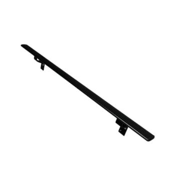 Imagem de Corrimão de Alumínio 3,00 Metros Chato Brilho Parede Rampa(Preto)