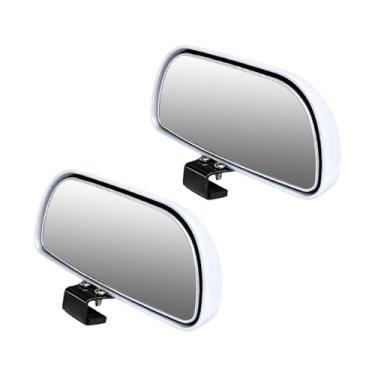 Imagem de FALVFUN 2 peças de espelho de carro de ponto cego, espelho lateral ajustável de ângulo amplo convexo de vidro HD, acessórios retrovisores externos retangulares para maior segurança, universal para