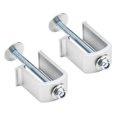 Imagem de LLPTA Braçadeiras de caixa de ferramentas de caminhão de alumínio (pacote com 2) - para caminhonete de camionete, caixa de ferramentas de amarração, sem furadeira, kit de clipes prateados de montagem