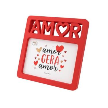 Imagem de Porta-Retrato Vermelho “Amor Gera Amor” – 10cm x 15cm