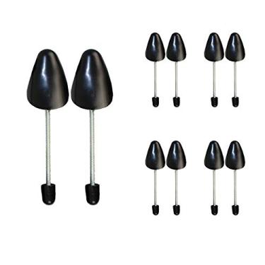 Imagem de IAN Macadores de árvore de plástico masculinos árvores para tênis, viagens, organizadores práticos de comprimento ajustável (preto com pacote com 5 molas), grande