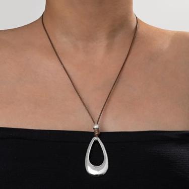 Imagem de Colar de ouro grosso Boho para mulheres, corrente grossa, presentes de amizade para mulheres, presentes de Natal, Medium, Latão, Sem Pedra Preciosa