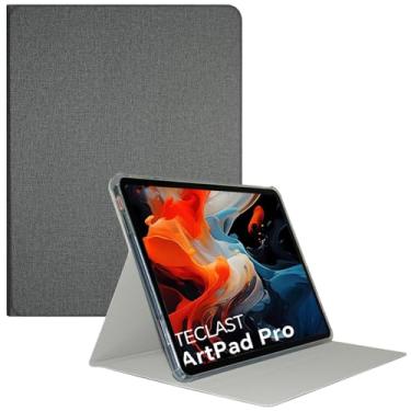 Imagem de AKNICI Capa para tablet TECLAST Artpad Pro 12,7 polegadas Android 15 Tablet, capa fólio fina de couro PU com capa traseira de TPU macio para despertar/hibernar automaticamente, suporte dobrável para