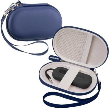 Imagem de Leayjeen Capa adaptadora Bluetooth de avião premium compatível com AirFly SE/Pro V2/Pro/Duo, Avantree Relay/Receptor Transmissor Bluetooth sem fio 1Mii, para cabo USB, cartões de memória, U Disk-Blue