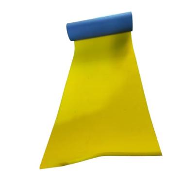 Imagem de Vaveren Tapete flutuante aquático, tapete flutuante para, 5,9 pés x 1,8 pés, colchão flutuante, cobertor para verão, praia, lago, brincadeiras ao ar, Azul Amarelo