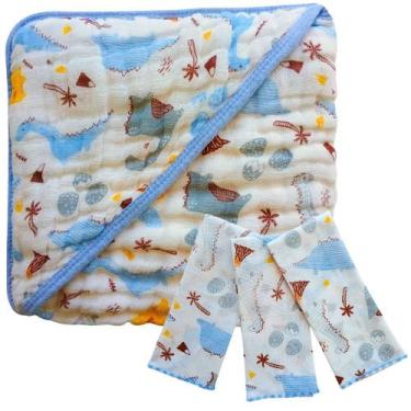 Imagem de Kit Bebê Completo Toalha de Banho Soft com Capuz 3 Paninhos de Boca 10