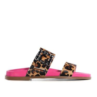 Imagem de Rasteirinha Feminina Zariff Onça/rosa 108151