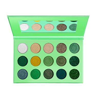 Imagem de Paleta de Sombras Olhos 15 Cores Pó Fino Matte Shimmer para Maquiagem Diária Festa Casual Casamento Uso Profissional em Salões Pessoal Longa Duração