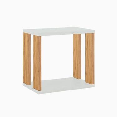 Imagem de Nicho Quadrado Lanes 100% MDF Off White e Freijó - Modern