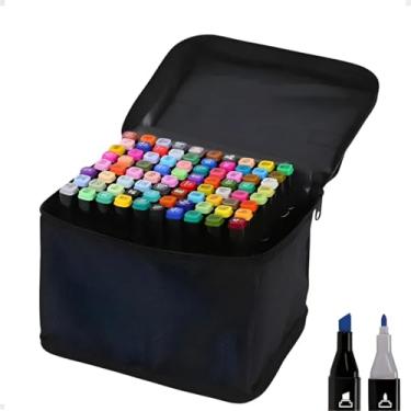 Imagem de Kit Canetinha Touch Marcadores Artísticos Ponta Dupla 80 Cores Para Colorir
