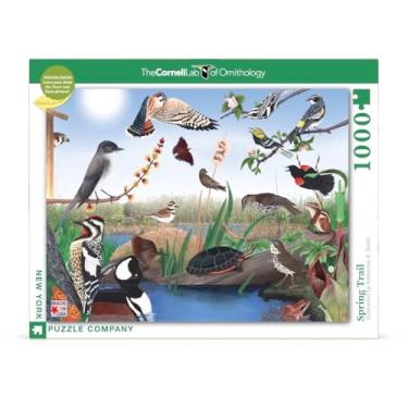 Imagem de New York Puzzle Company - Cornell Lab Spring Trail - Quebra-cabeça de corte aleatório 1000 para adultos por Katherine A. Smith