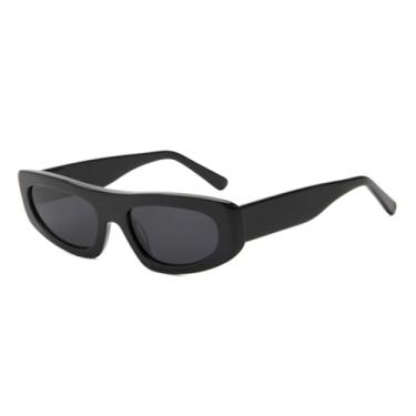 Imagem de JRLLFD Óculos de sol punk masculino polarizado de acetato, feminino, para áreas externas, UV400 (preto e cinza)