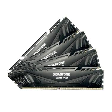 Imagem de 【RAM DDR4】Kit GIGASTONE Game Pro 64 GB (4 x 16 GB) DDR4 3600 MHz PC4-28800 CL18-22-22-42 Memória de desktop para jogos – XMP 2.0 / Suporte AMD, 1,35 V UDIMM 288 pinos, RAM de alto desempenho não ECC