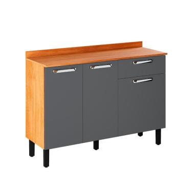 Imagem de Balcão De Cozinha Itatiaia Madeira 3 Portas 1 Gaveta Vegas