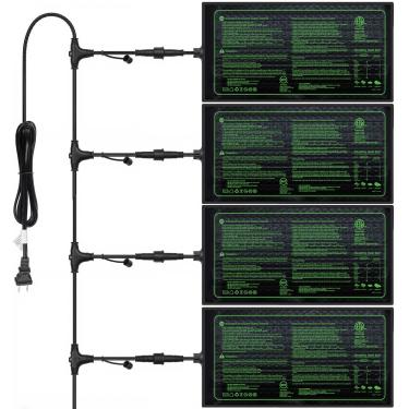 Imagem de Tapete térmico de mudas - Tapete térmico impermeável durável Kokopro para plantas Almofada de aquecimento hidropônico quente para iniciantes de sementes de jardinagem em casa interna 25,4 cm x 52,7 cm