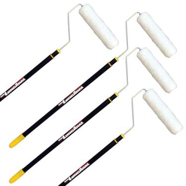 Imagem de Rolo de pintura extensível Mr. LongArm Tele-Roller de 0,6-1,2 m, moldura de rolo de 23 cm com tampa média para cochilo (pacote com 4)