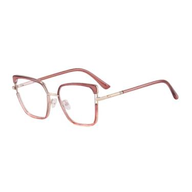 Imagem de HCPIHF Armação de óculos grande transparente para mulheres (5)