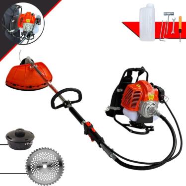 Imagem de Roçadeira Costal À Gasolina Terra GRC-430 2T 43cc 1,7HP de Alta Performance e Rotação Aparador de Grama Com Cabeçote de Nylon + Lâmina 40 Dentes Vídea
