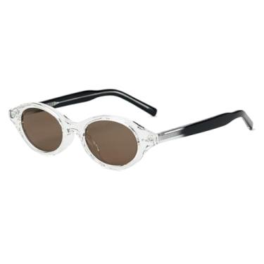 Imagem de Óculos de sol polarizados, armação pequena, cinza, preto, marrom, oval, para homens e mulheres, estilo retrô, óculos de sol para áreas externas, unissex (3)