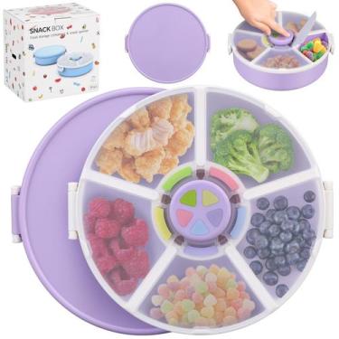 Imagem de Recipiente Snack Spinner Aimsnk de 5 compartimentos à prova de vazamen