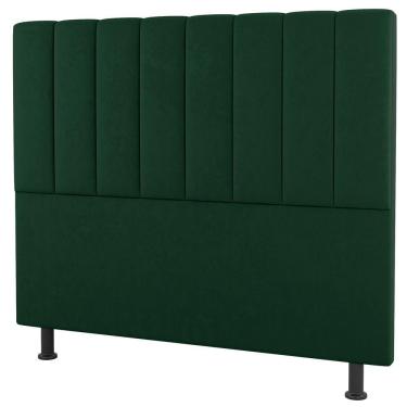 Imagem de Cabeceira Cama Box Casal Cora 140Cm Suede Verde