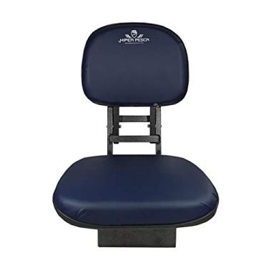 Imagem de Cadeira Estofada Giratória com Encosto Dobrável para Canoa ou Barco cor:azul