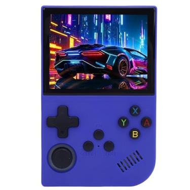 Imagem de Cryfokt Console de Videogame Portátil retrô Poderoso Display HD de Desempenho RK3326 para Entusiastas de Jogos Console de Videogame Portátil Com Tela de 3,5 Polegadas para Viajantes Azul (64G)