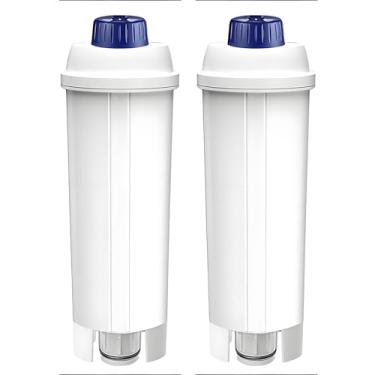 Imagem de Pacote com 2 filtros de máquina de café de substituição para filtro DeLonghi DLSC002, amaciante de carbono ativado para ECAM, ESAM, ETAM, BCO