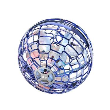 Imagem de Bola Spinner Voadora Led Divertido Colorido Boomerang Drone Azul