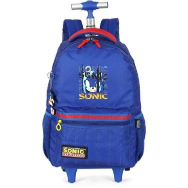 Imagem de Mochila com Rodinha Sonic Azul G - Luxcel