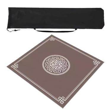 Imagem de Mahjong mat Esteiras de mahjong com saco de armazenamento, esteira de mesa de mahjong grossa anti resistência à abrasão de redução de ruído do deslizamento, para mahjon poker (Color : Style 2, Size