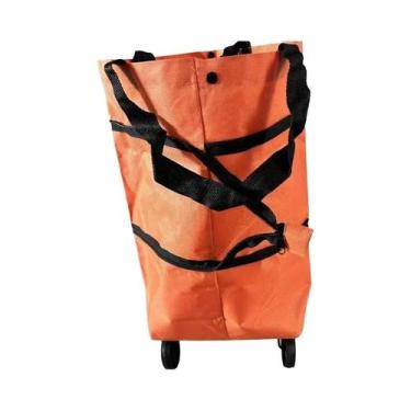 Imagem de Carrinho De Compras Dobrável Reforçado Com Rodas, Leve, Compacto E Por