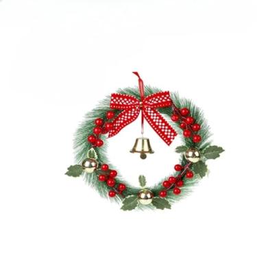 Imagem de Guirlanda Natalina Decorativa - Enfeite de Porta para Apartamento e Casa, Festiva e Acolhedora, Ideal para Entrada e Ambientes Natalinos (Guirlanda Sino)