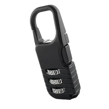 Imagem de Dioche Cadeado de Liga de Zinco para Bagagem, Cadeado de Combinação de 3 Dígitos, Alta Segurança, Leve, Trava para Mala de Viagem, para Malas de Carrinho, Armários 59x21x10mm