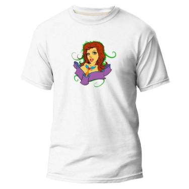 Imagem de Camiseta Basica Algodão Premium Estampada Cinderela - Pavesi, Branco, 