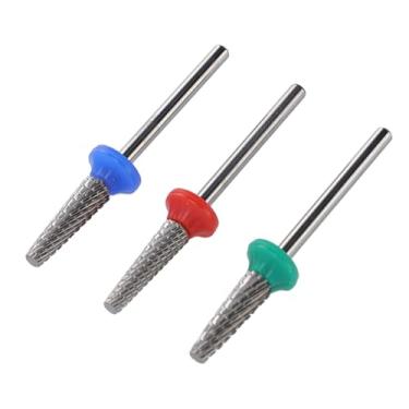 Imagem de Dioche 3 Pçs de Aço Tungstênio Prego Arquivo Bits Profissional Manicure Cabeças Moagem para Máquinas Moagem Elétrica Entusiastas Arte do Prego