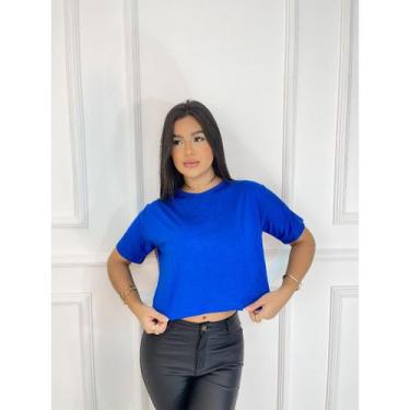 Imagem de Blusa Feminina Cropped Longo - GK TODA BELA, Royal, M