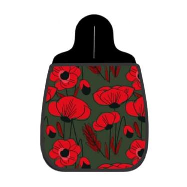 Imagem de Lixeira De Carro Organizador Lixinhocar Papoulas Vermelhas