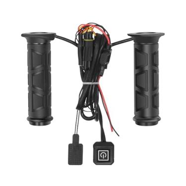 Imagem de Punhos de quadriciclo aquecidos, punhos aquecidos para quadriciclos e aquecedor de polegar, 3 ajustes de calor 7/8 12V punhos de guidão de aquecimento elétrico