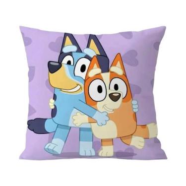 Imagem de Capa De Almofada Do Desenho Animado Bluey, Impressão Em Ambos Os Lados