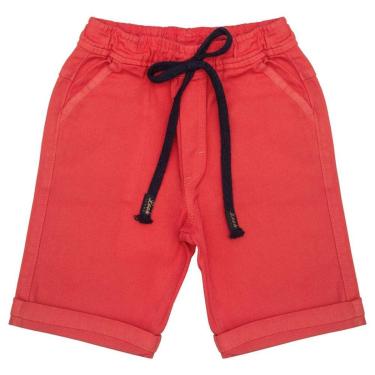 Imagem de Bermuda Juvenil Look Jeans Sarja Goiaba - 10 - GOIABA-Masculino