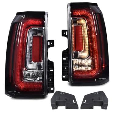 Imagem de CNNELL Luz traseira de LED com lâmpada compatível com GMC Yukon/Yukon XL, 2015 2016 2016 2017 2018, lado do motorista e do passageiro, 1 par CAPA, 84536243, GM2801268, 84536242, GM2800268