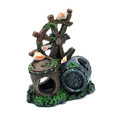 Imagem de U5GAAALPPQ9 Ornamento de aquário de resina planta de decoração de plástico para aquário acessórios para aquário doméstico suprimentos de decoração de tanque de peixes