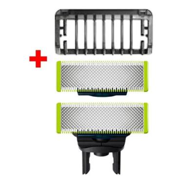 Imagem de 02 Laminas Refil e 01 Pente Para Barbeador Oneblade - Replace One, 2MM