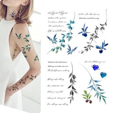 Imagem de ROARHOWL Palavras tatuagens temporárias inspirador, provérbio, Bíblia, religião, evangelho, texto, palavras, requintadas e estéticas, tatuagens temporárias, kit de tatuagem falsa (Design 4)