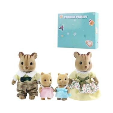 Imagem de Conjunto De Brinquedos De Animais Da Família Florestal Para Casa De Bo