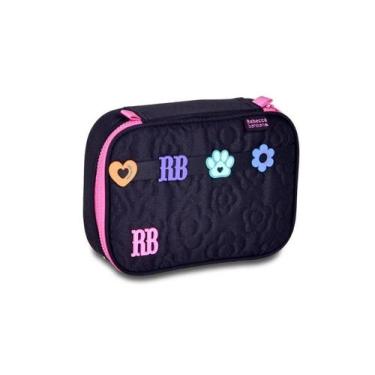 Imagem de Estojo Escolar Feminino Flower Power Rebecca Bonbon Coleção 2026, Pret